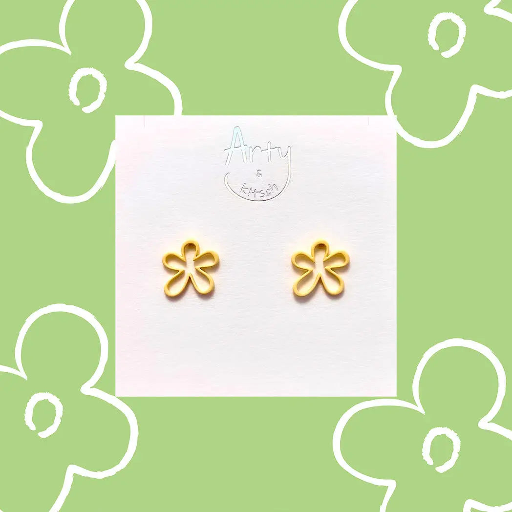 Flower Line Earrings