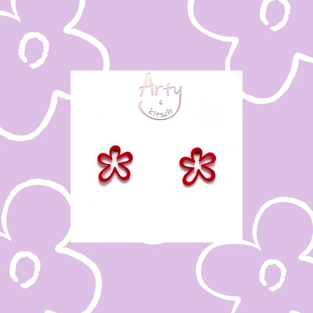 Flower Line Earrings