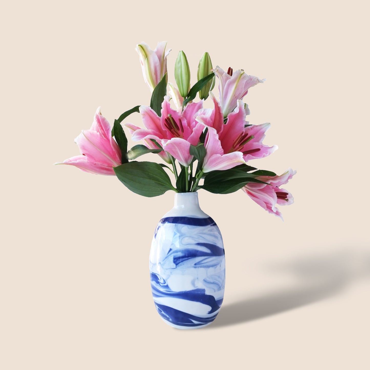 Marbled Oval Vase