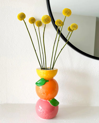 Stacked Citrus Vase